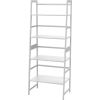 WTZ Book Shelf, White Bookshelf, Ladder Bookcase, 4 Tier Tall Book case for Bedroom, Living Room, Office MC-801
