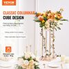 VEVOR 4PCS Gold Metal Column Wedding Flower Stand, 31.5inch High With Metal Laminate, Vase Geometric Centerpiece Stands
