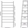 Bookshelf; Ladder Shelf; 4 Tier Tall Bookcase; Modern Open Book Case for Bedroom; Living Room; Office (Brown)