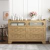Wood 6 Drawer Dresser for Bedroom, Large Double Dresser with Wide Drawers, Modern Chest of Drawers,Storage Organizer Dresser,Nursery Dresser