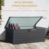 260 Gallon Metal Outdoor Deck Box Waterproof, Extra Large Patio Storage Box with Lockable Storage Containers for Patio Furniture Cushions