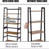 Bookshelf; Ladder Shelf; 4 Tier Tall Bookcase; Modern Open Book Case for Bedroom; Living Room; Office (Brown)