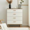 SOLID WOOD DRAWER DRESSER CABINET WITH BAR STORAGE – Multi-Purpose Living Room, Bedroom, Dining Room Furniture