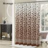 Muwago Shower Curtain With Giraffe Pattern Blackout Waterproof And Mildew Resistant Bathing Cover Aesthetic Bathroom Accessories