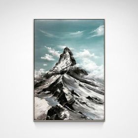 Handmade Oil Painting Abstract Snowy Mountain Canvas Art Original Mountain Peaks Wall Art Large Mountain Landscape Oil Painting For Living Room Bedroo (Style: 01, size: 80x120cm)