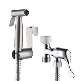 Bathroom Fittings Handheld Cloth Diaper Sprayer Bidet Sprayer for Toilet (Color: Silver, Type: Bathroom Fittings)