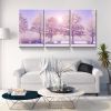 3 Panels Framed Vivid Winter Landscape Canvas Wall Art Decor,3 Pieces Mordern Canvas Decoration Painting for Office,Dining room,Living room
