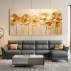 Hand Painted Oil Painting Original Gold Flower Oil Painting on Canvas Large Wall Art Abstract Minimalist Floral Wall Art Custom Painting Modern Living